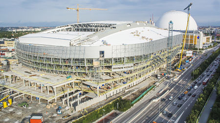 The Tele2 Arena is located in the same area as Globen south of the city centre